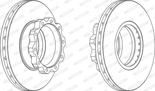 Ferodo FCR215A - Disc frana aaoparts.ro