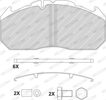 Ferodo FCV1585BFE - Set placute frana,frana disc aaoparts.ro