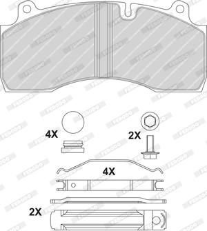Ferodo FCV1815BFE - Set placute frana,frana disc aaoparts.ro