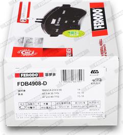 Ferodo FDB4908-D - Set placute frana,frana disc aaoparts.ro