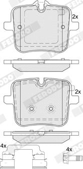Ferodo FDB5362 - Set placute frana,frana disc aaoparts.ro