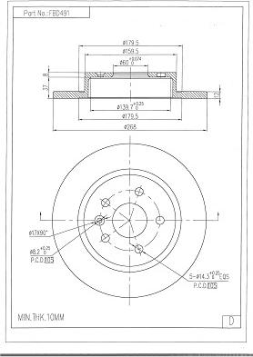 FI.BA FBD491 - Disc frana aaoparts.ro