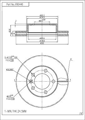 FI.BA FBD440 - Disc frana aaoparts.ro