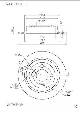 FI.BA FBD448 - Disc frana aaoparts.ro