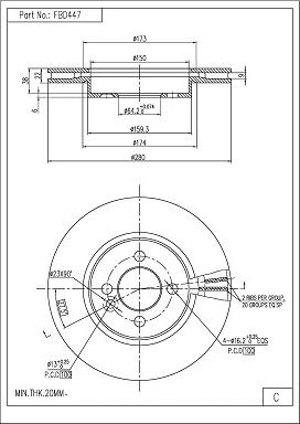 FI.BA FBD447 - Disc frana aaoparts.ro