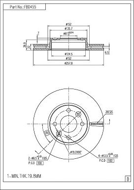 FI.BA FBD455 - Disc frana aaoparts.ro