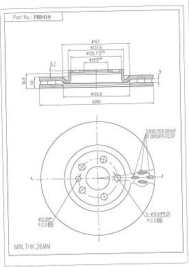 FI.BA FBD419 - Disc frana aaoparts.ro