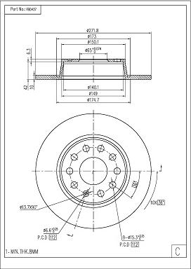 FI.BA FBD437 - Disc frana aaoparts.ro