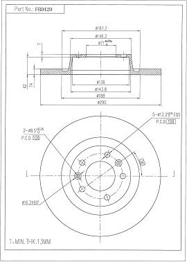 FI.BA FBD420 - Disc frana aaoparts.ro