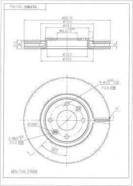 FI.BA FBD154 - Disc frana aaoparts.ro