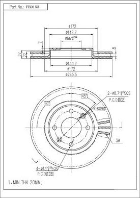 FI.BA FBD153 - Disc frana aaoparts.ro