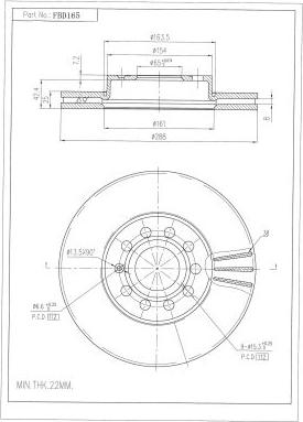 FI.BA FBD165 - Disc frana aaoparts.ro