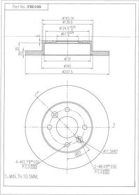 FI.BA FBD100 - Disc frana aaoparts.ro