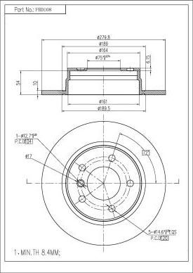 FI.BA FBD108 - Disc frana aaoparts.ro