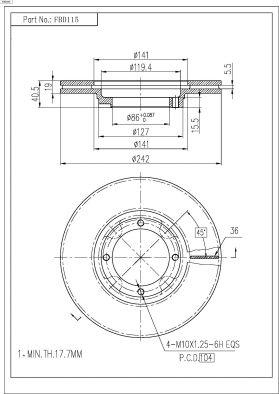 FI.BA FBD115 - Disc frana aaoparts.ro