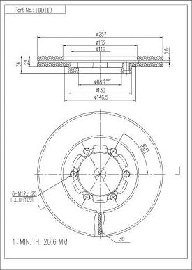 FI.BA FBD113 - Disc frana aaoparts.ro