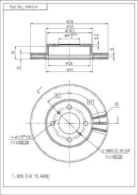 FI.BA FBD124 - Disc frana aaoparts.ro