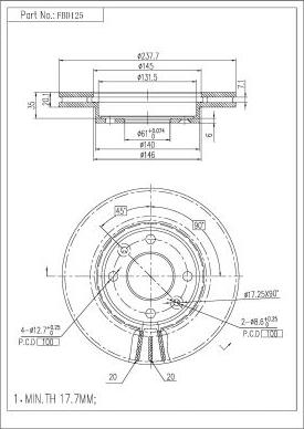 FI.BA FBD125 - Disc frana aaoparts.ro