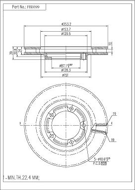 FI.BA FBD399 - Disc frana aaoparts.ro