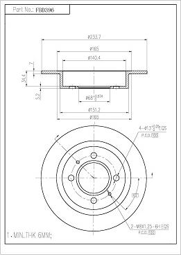 FI.BA FBD396 - Disc frana aaoparts.ro