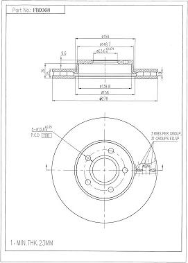FI.BA FBD368 - Disc frana aaoparts.ro