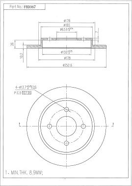 FI.BA FBD367 - Disc frana aaoparts.ro