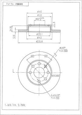 FI.BA FBD301 - Disc frana aaoparts.ro