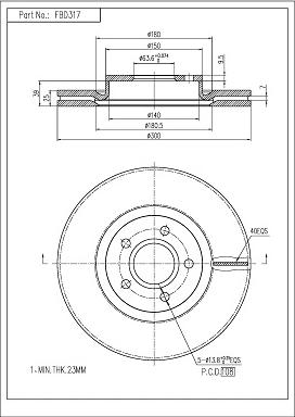 FI.BA FBD317 - Disc frana aaoparts.ro