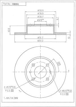 FI.BA FBD381 - Disc frana aaoparts.ro