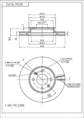 FI.BA FBD328 - Disc frana aaoparts.ro