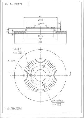 FI.BA FBD373 - Disc frana aaoparts.ro