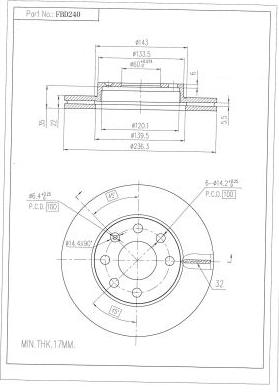 FI.BA FBD240 - Disc frana aaoparts.ro