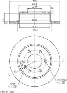 FI.BA FBD268 - Disc frana aaoparts.ro