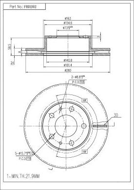 FI.BA FBD202 - Disc frana aaoparts.ro