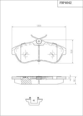 FI.BA FBP4042 - Set placute frana,frana disc aaoparts.ro
