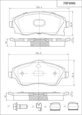FI.BA FBP4066 - Set placute frana,frana disc aaoparts.ro