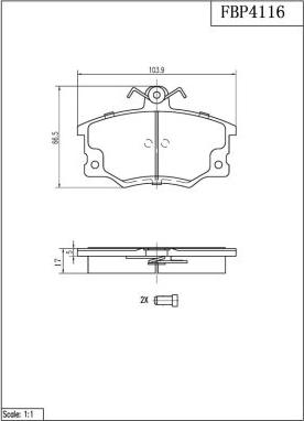 FI.BA FBP4116 - Set placute frana,frana disc aaoparts.ro
