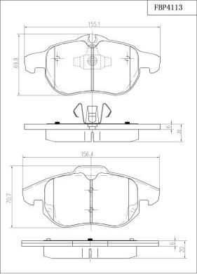 FI.BA FBP4113 - Set placute frana,frana disc aaoparts.ro