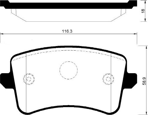 VW 8K0 698 451L - Set placute frana,frana disc aaoparts.ro