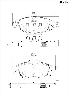 FI.BA FBP4185 - Set placute frana,frana disc aaoparts.ro