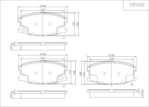 FI.BA FBP4390 - Set placute frana,frana disc aaoparts.ro