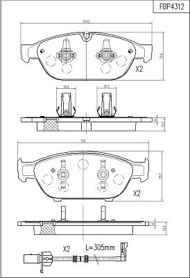 FI.BA FBP4312 - Set placute frana,frana disc aaoparts.ro