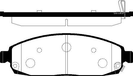 Jeep K5080868AB - Set placute frana,frana disc aaoparts.ro