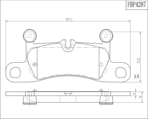FI.BA FBP4287 - Set placute frana,frana disc aaoparts.ro