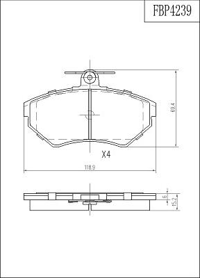 FI.BA FBP4239 - Set placute frana,frana disc aaoparts.ro