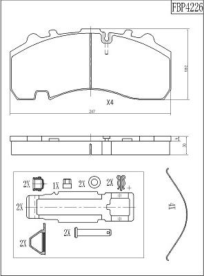 FI.BA FBP4226 - Set placute frana,frana disc aaoparts.ro