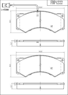 FI.BA FBP4222 - Set placute frana,frana disc aaoparts.ro