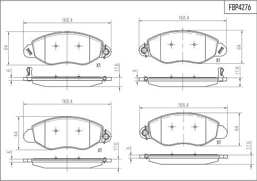 FI.BA FBP4276 - Set placute frana,frana disc aaoparts.ro
