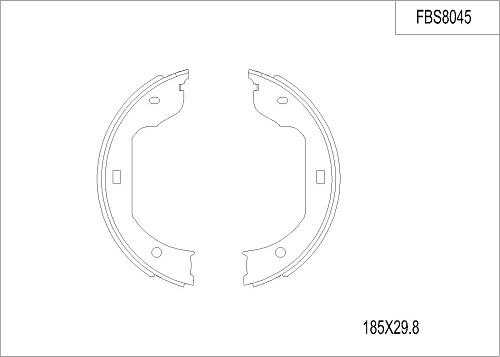 FI.BA FBS8045 - Set saboti frana aaoparts.ro