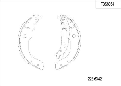 FI.BA FBS8054 - Set saboti frana aaoparts.ro